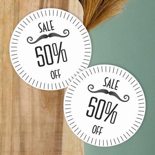 Autocollant de promotion de magasin noir unique