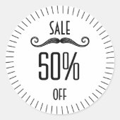 Autocollant de promotion de magasin noir unique (Devant)