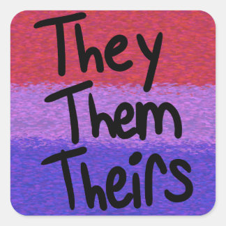 Autocollant de pronoms bisexuels they/them