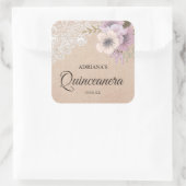 Autocollant de Quinceanera rose rose rose rose ros (Sac)