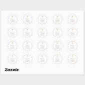 Autocollant de Réception de Mariage Perles et Pros (Feuille)