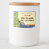 Autocollant de recette modifiable Artichauts vinta (Devant)