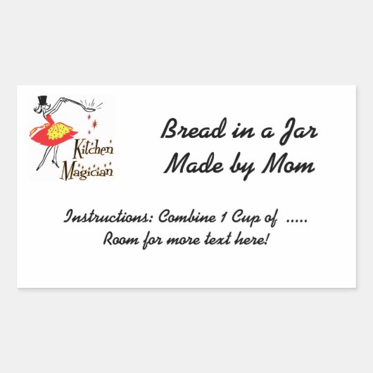 Autocollant de recette personnalisable de cuisine (Devant)