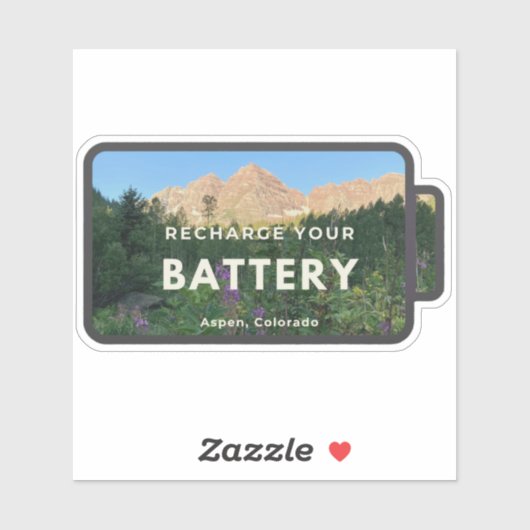 Autocollant de recharge Aspen Maroon Bells (Feuille)