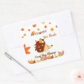 Autocollant de récolte d'automne de hérisson migno (Enveloppe)