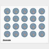 Autocollant de récompense bleu élève singe de cirq (Feuille)