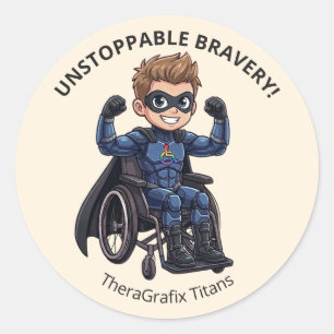 Autocollant de récompense de super-héros de bravou