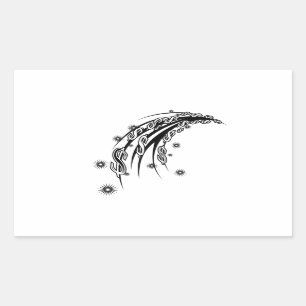 Autocollant de rectangle de courant d'argent