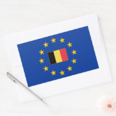 Autocollant de rectangle de la Belgique d'Union (Enveloppe)