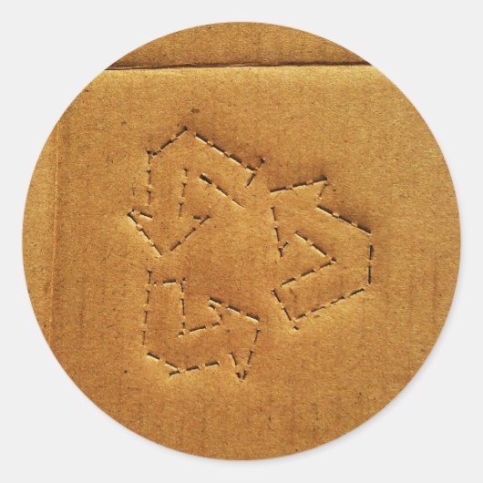 autocollant de recyclage de carton (Devant)