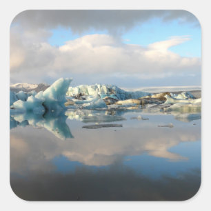 Autocollant de réflexion de lac d'iceberg de
