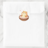 Autocollant de relaxation du capybara dans un bain (Sac)