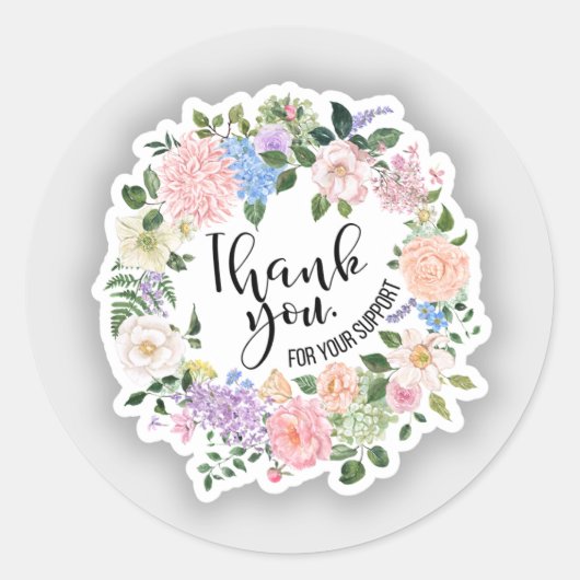 Autocollant de remerciement (Devant)