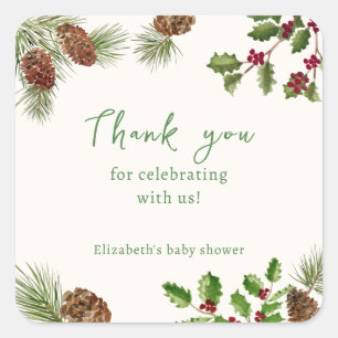 Autocollant de remerciement Baby Shower pour la ve