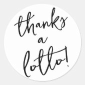 Autocollant de remerciement Black and White Lotto  (Devant)