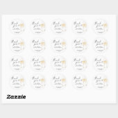 Autocollant de remerciement Boho (Feuille)