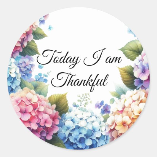 Autocollant de remerciement Charmant Hydrangea (Devant)