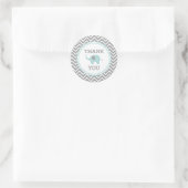 Autocollant de remerciement Chevron Eléphant Bleu (Sac)
