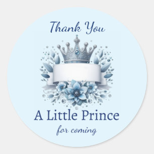 Autocollant de remerciement Couronne de Prince Ble