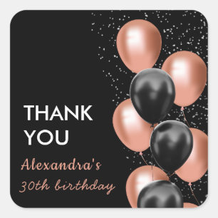 Autocollant de remerciement d'anniversaire Ballon