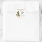 Autocollant de remerciement de Baby Shower Floral  (Sac)