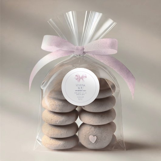 Autocollant de remerciement de baptême fille – Rub