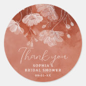 Autocollant de remerciement de fiançailles floral  (Devant)