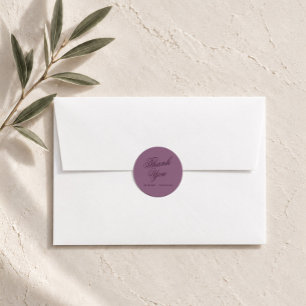 Autocollant de remerciement de mariage à calligrap