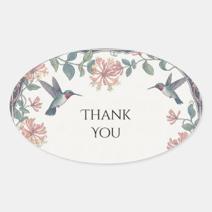 Autocollant de remerciement de mariage floral à co