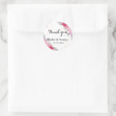 Autocollant de remerciement de mariage floral élég (Sac)