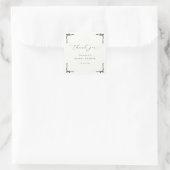 Autocollant de remerciement de mariage noir « Tyin (Sac)