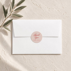 Autocollant de remerciement de mariage Raspberry B