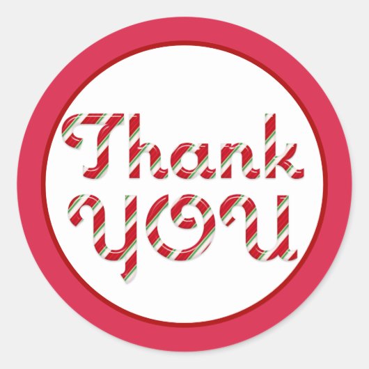 Autocollant de remerciement de vacances à rayures  (Devant)