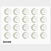 AUTOCOLLANT DE REMERCIEMENT ÉDITABLE (Feuille)