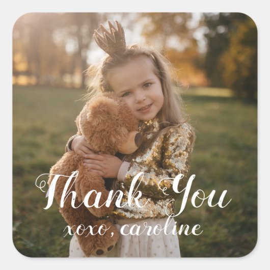 Autocollant de remerciement photo (Devant)