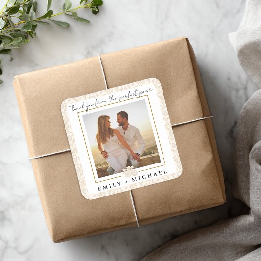 Autocollant de remerciement photo de poire parfait