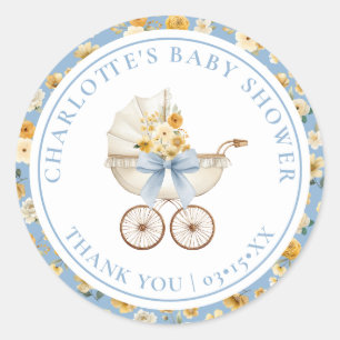 Autocollant de remerciement pour Baby Shower Carro