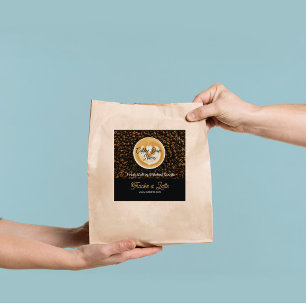 Autocollant de remerciement pour café Merci Café