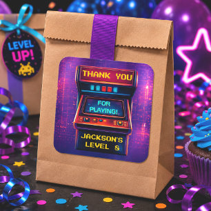 Autocollant de remerciement pour fête d'anniversai