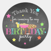 Autocollant de remerciement pour soirée pyjama (Devant)