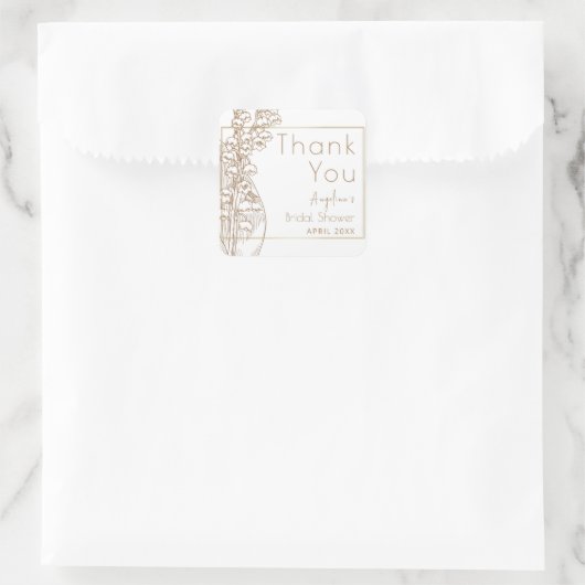 Autocollant de remerciement pour une douche de mar (Sac)