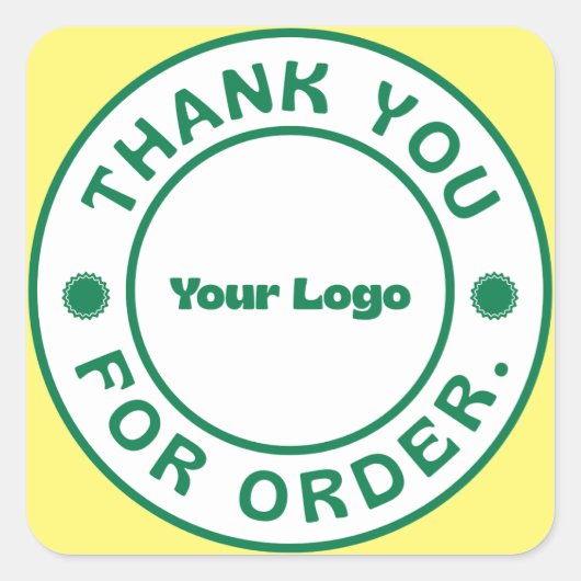 Autocollant de remerciement pour votre commande av (Devant)