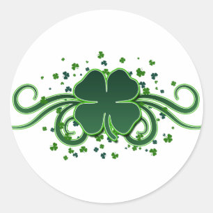Autocollant de remous de shamrock du jour de St