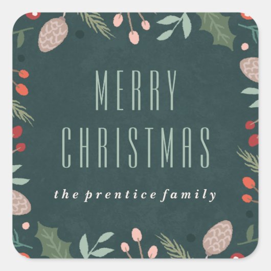 Autocollant de remplissage d'hiver - Turquoise (Devant)