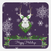 Autocollant de rennes violets (Devant)