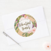 autocollant de répétition fleurie rose verdure (Enveloppe)