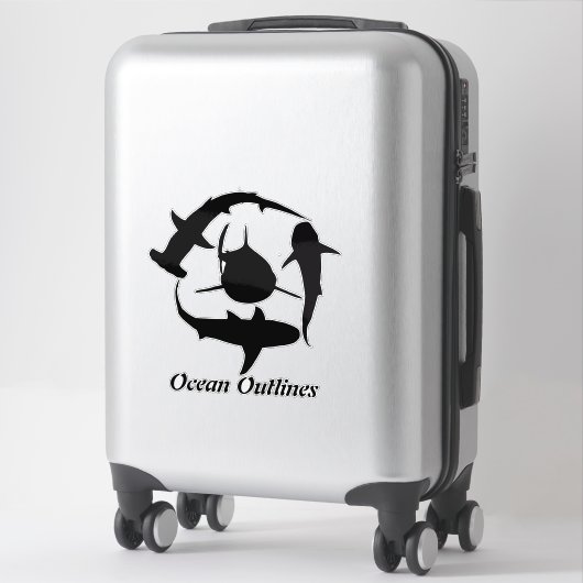 Autocollant de requin (Sur valise)