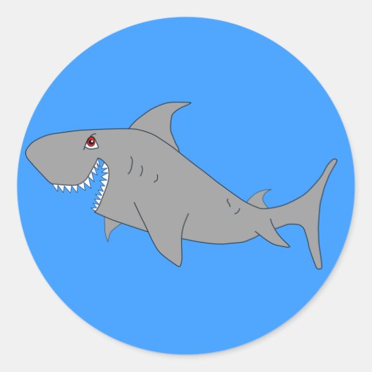 Autocollant de requin de bande dessinée (Devant)