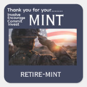 Autocollant de retraite militaire (Devant)
