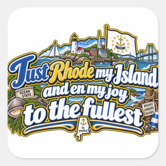 autocollant de Rhode Island (Devant)